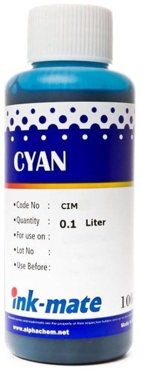 Голубые чернила Ink-Mate CIM-41C (Dye Cyan) 100ml для Canon (CIM41CW100)