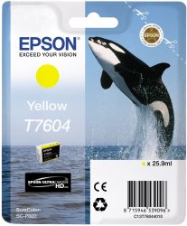 Картридж Epson T7604 (C13T76044010), желтый