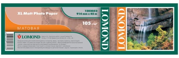 Фтобумага Lomond 1202052 914мм x 45м, 105 гр/м2, 1 рулон, матовая, для струйной печати