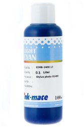 Светло-голубые чернила Ink-Mate EIM-2400LC (Pigment Light Cyan) 100 ml для Epson (EIM2400LCW100)