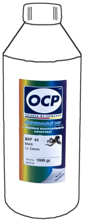 Черные чернила OCP BKP44 (Pigment Black) 1000ml для Canon