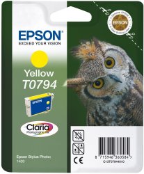 Картридж Epson T0794 (C13T07944010), желтый увеличенной емкости