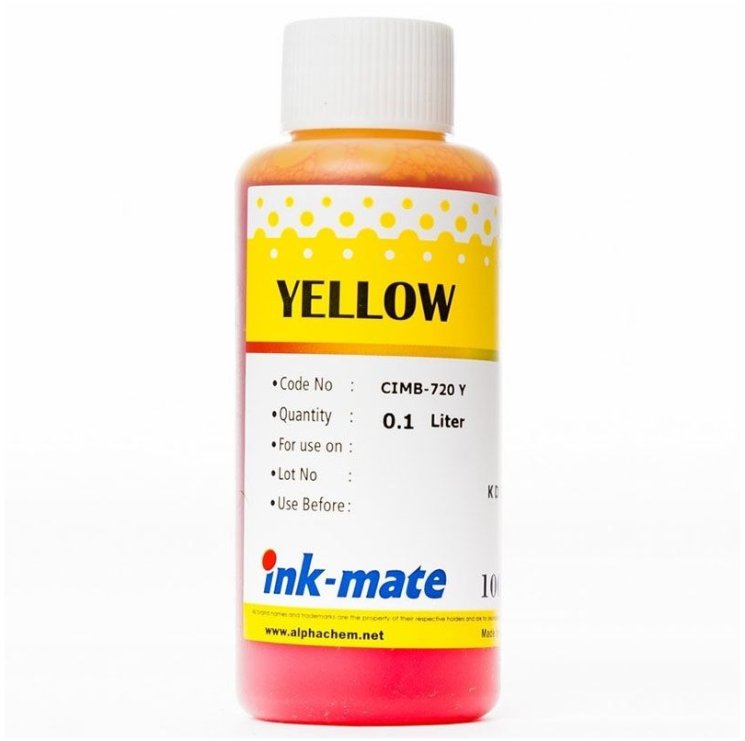 Желтые чернила Ink-Mate CIM-720Y (Dye Yellow) 100ml для Canon (CIM720YW100)