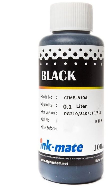 Черные чернила Ink-Mate CIM-810A (Pigment Black) 100ml для Canon (CIM810AW100)