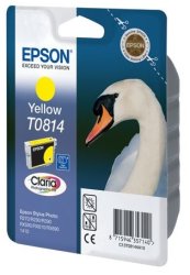 Картридж Epson T0814 (C13T11144A10), желтый увеличенной емкости