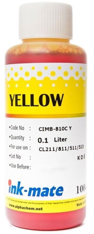 Желтые чернила Ink-Mate CIM-810Y (Dye Yellow) 100ml для Canon (CIM810YW100)
