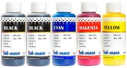 Набор чернил Ink-Mate EIM-100A (Pigment) + EIM-110ACMY (Dye) 5x100 ml для Epson (EIM110NB5W100)