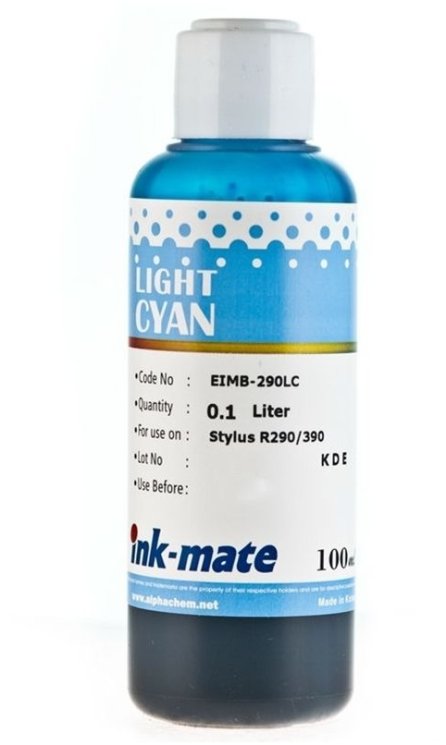 Светло-голубые чернила Ink-Mate EIM-290LC (Dye Light Cyan) 100 ml для Epson (EIM290LCW100)